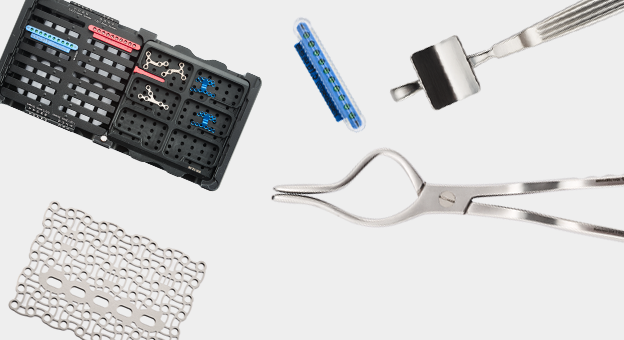 Conjunto de instrumentos e acessórios cirúrgicos